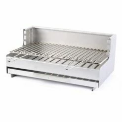 LE MARQUIER - Barbecue Vulcain - 54*32 - Foyer Horizontal - Grille Inox - Tiroir à Cendres - Inox - Inox