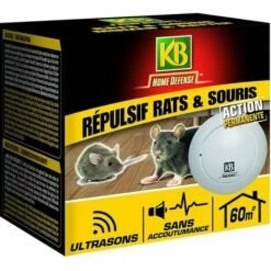 KB Répulsif Rats Et Souris Ultrason, 1 Pièce, Taille Unique