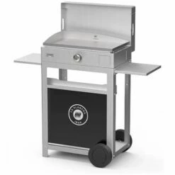 Plancha électrique 2000w Plaque Inox 57x34cm Avec Chariot Et Couvercle - Le Marquier - PCTE160IC - Inox