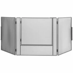 LE MARQUIER - Pare-Feu Marta XXL - Spécial Poêle - 3 Volets - Acier Peint - Ardoise - Gris