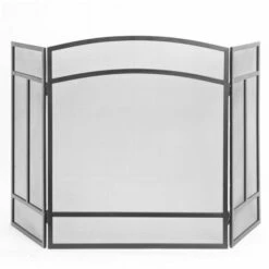 LE MARQUIER - Pare-Feu Lehoia - Spécial Poêle - 3 Volets - Acier Peint - Noir - Noir