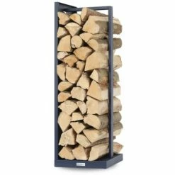 LE MARQUIER - Range-Bûches Polar - Mur - Acier Peint - Bleu Céleste - Bleu