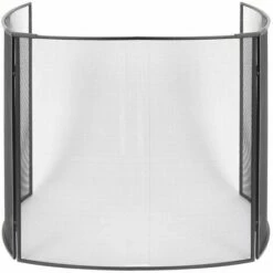 LE MARQUIER - Pare-Feu Vogue - Spécial Poêle - 3 Volets Bloquables - Acier Peint - Noir - Noir