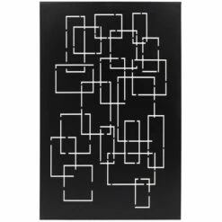 LE MARQUIER - Plaque De Protection Murale Géométrie Pour Poële - 80x120cm - Acier - Noir - Noir