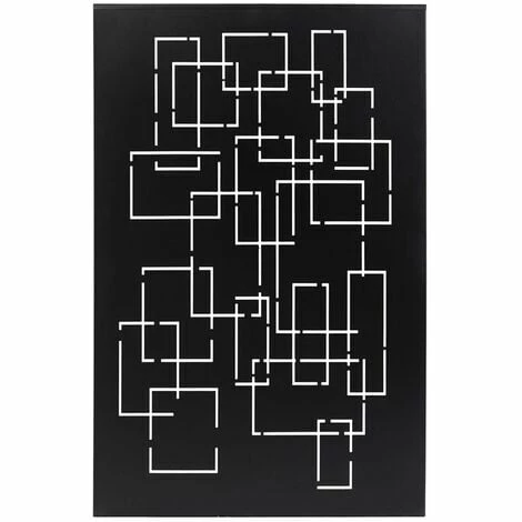 LE MARQUIER - Plaque De Protection Murale Géométrie Pour Poële - 80x120cm - Acier - Noir - Noir 3 LE MARQUIER - Plaque De Protection Murale Géométrie Pour Poële - 80x120cm - Acier - Noir - Noir